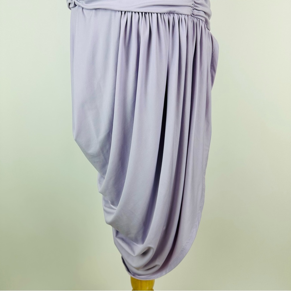 Gabrielle Union Iset Lavender Draped Front Dress Size 1X - Picture 8 of 11